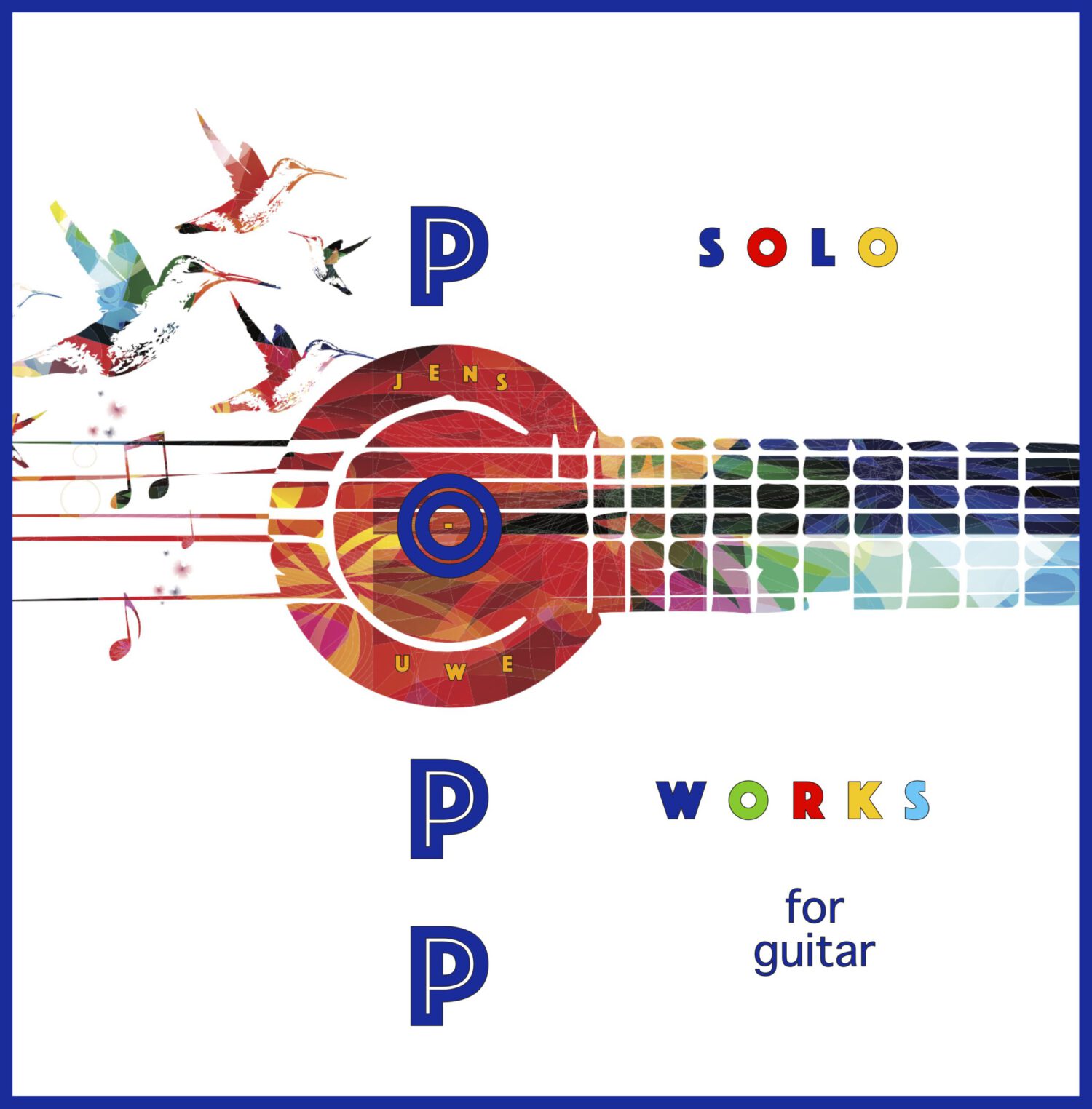 Digitalcover mit blauem rand